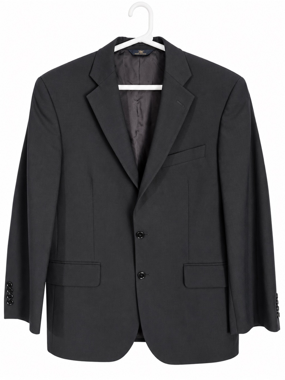 Brooks Brothers Men's Classic Black Two-Button wool Blazer 39s